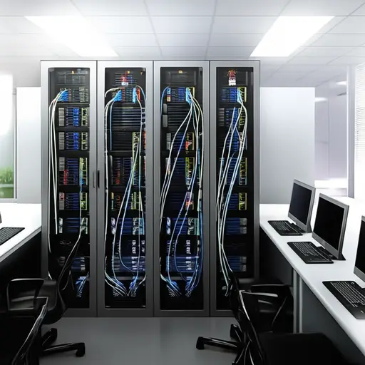 中央服务器为办公室里的所有计算机存储数据。