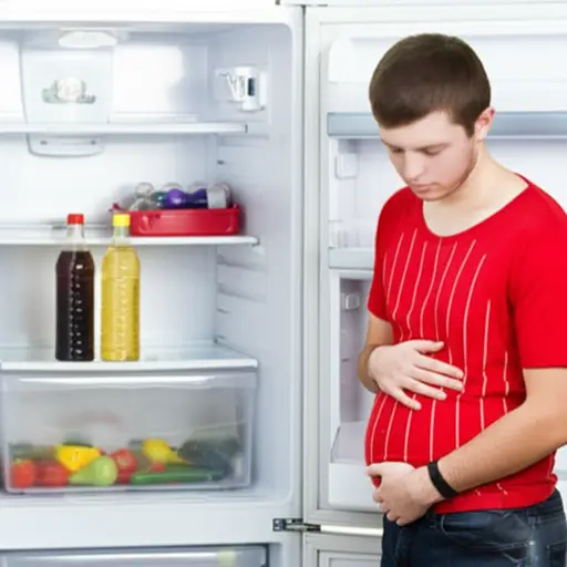 我饿了，但是冰箱里没有食物了。