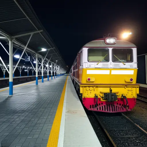 早班火车在早上六点出发。