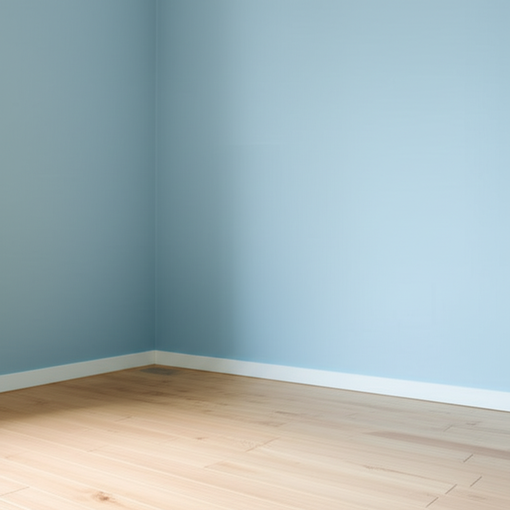 地板是浅色的木地板。