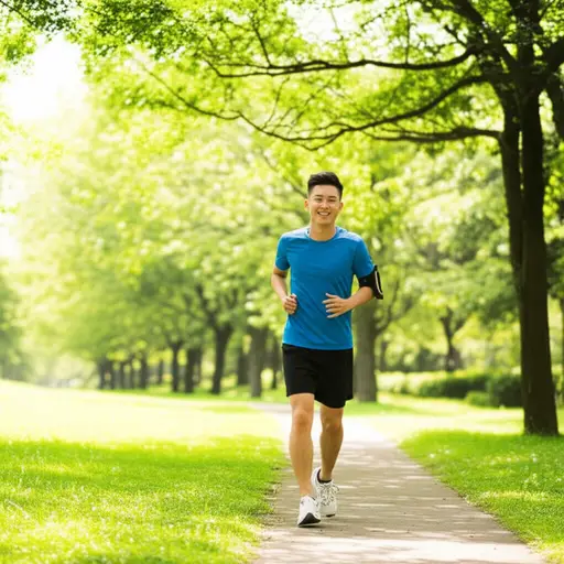 我喜欢在早上跑步。