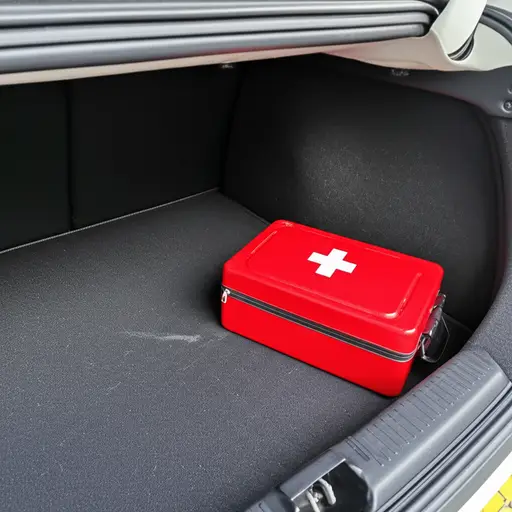 我们在车里备有一个急救箱，以防紧急情况。