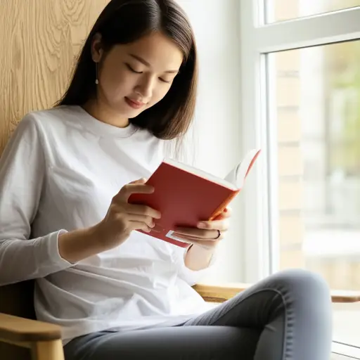 她读了一本短篇故事书。