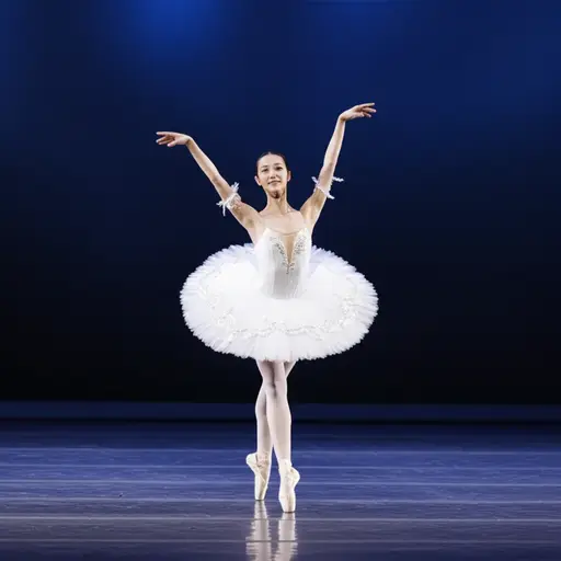 她优雅地跳舞。