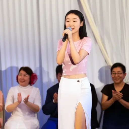 她唱得还行，但不算出色。