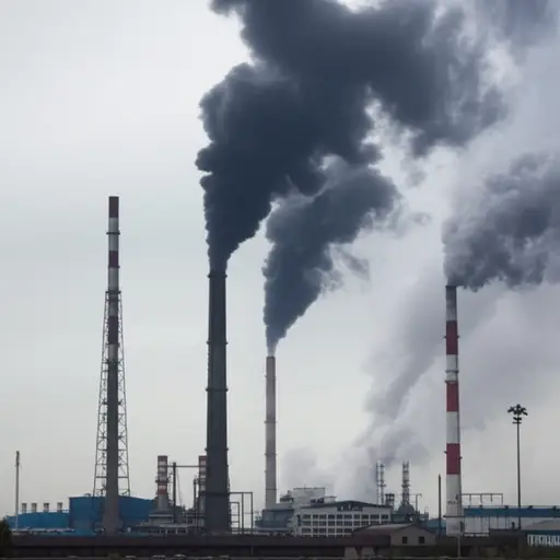 这些工厂正在向大气中释放有毒气体。