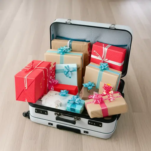 昨天我买了很多礼物，所以我需要一个单独的行李箱。