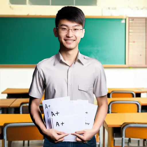 他在学校总是取得好成绩。