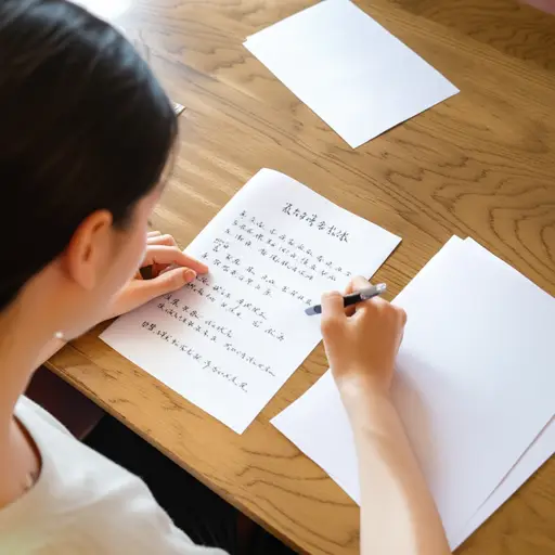 在'The letter was written by her'这个句子里，动词用的是被动语态。