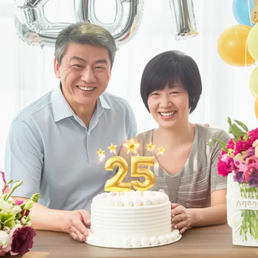 上周是他们结婚二十五周年纪念日。