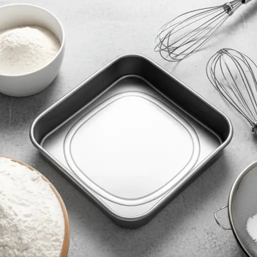 用方形蛋糕盘来做这个糕点。