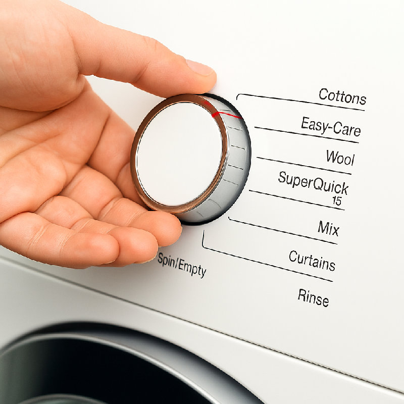 设置洗衣机的洗涤程序。