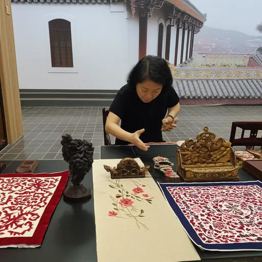 她研究了这个地区的民间艺术。