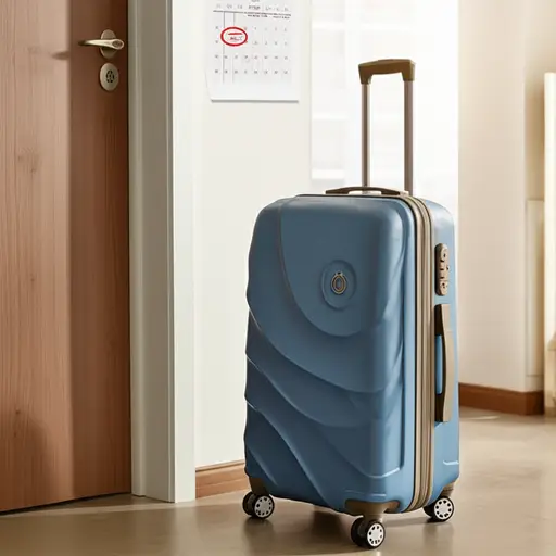 我们下个星期一离开。