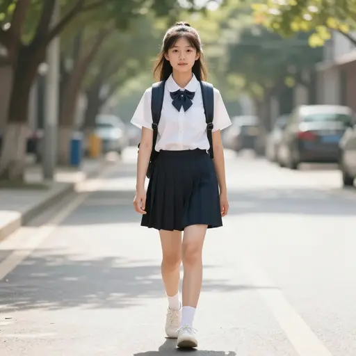 她十几岁的女儿非常独立。