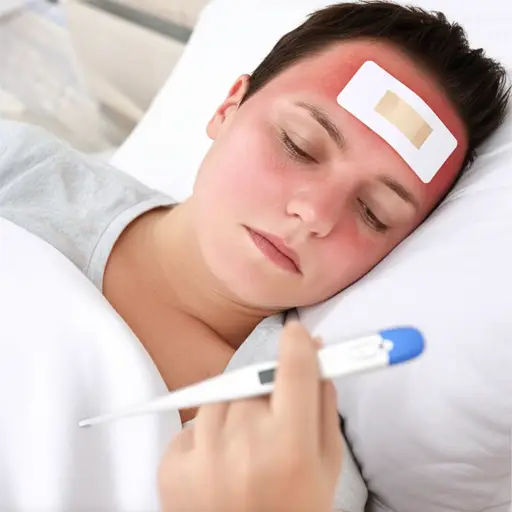 我发烧了，我的体温是38度。