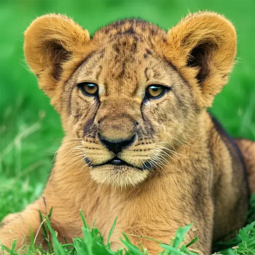 那只小狮子很可爱。