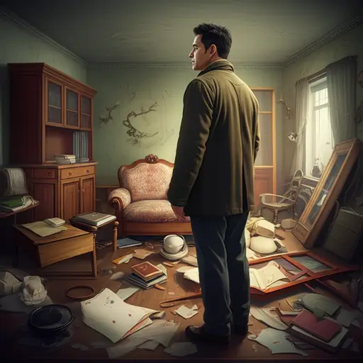 尽管周围一片混乱，他依然保持冷静。