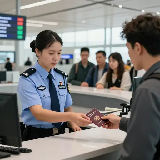 我是一名海关官员，每天遇到许多外国人。