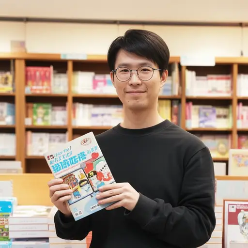 他昨天买了一本新漫画。