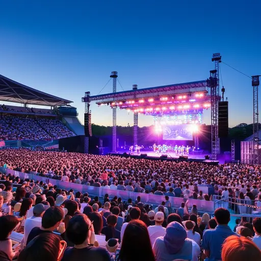 夏季期间音乐会在体育场举行。