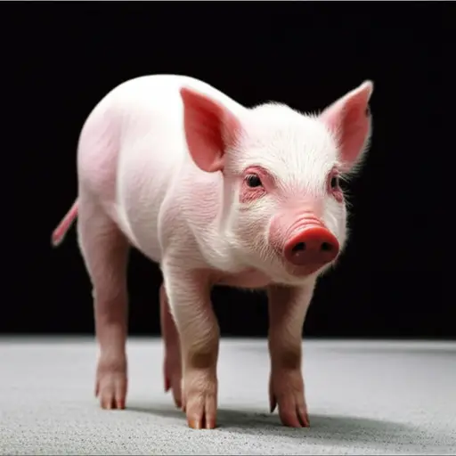 上面有一只粉色的小猪。