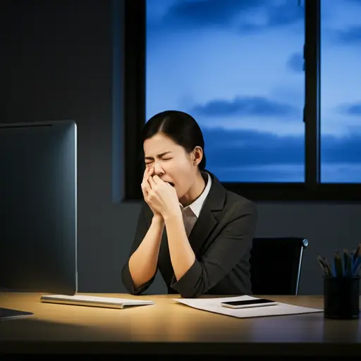 工作一整天后，我会感到困倦。