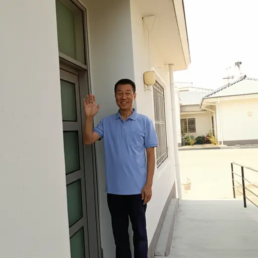 我的新邻居看起来真是个好人。