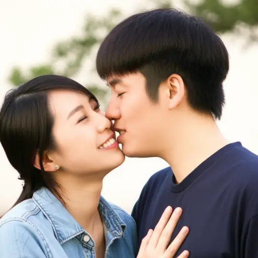 她友好地亲吻了他的脸颊作为问候。