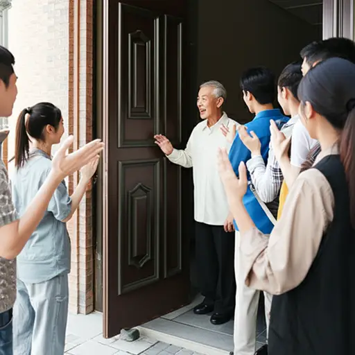 你可以先走，因为你是最年长的。