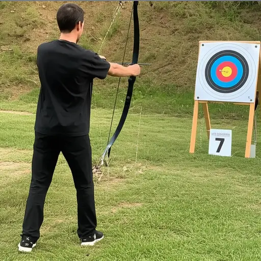 他打中了靶子的中心。