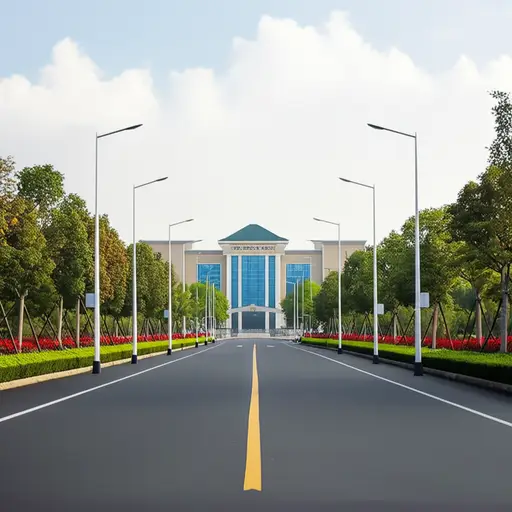 图书馆就在正前方。