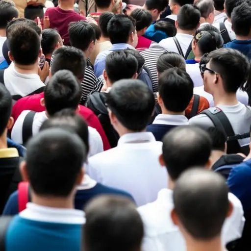 有时人群太密集，你都无法向后退。