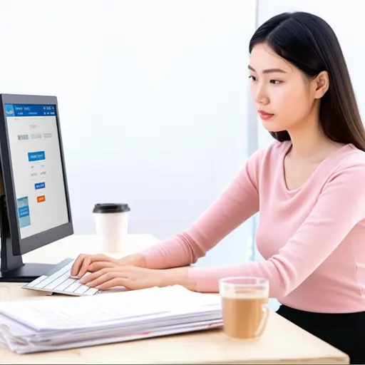 她正在找一份新工作。