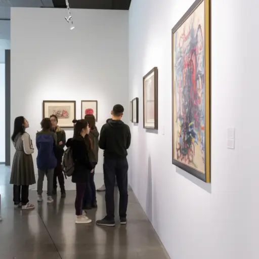 新的艺术展览吸引了年轻人的极大兴趣。