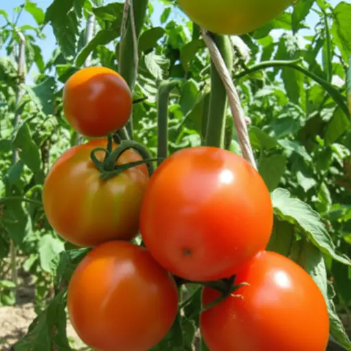 西红柿在充足的阳光下生长得很好。