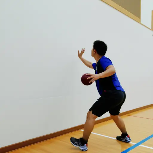 手球的基本规则是用手把球击向墙壁。