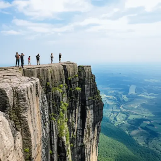 我们站在悬崖边上。