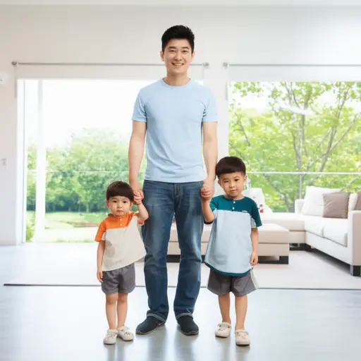 他幸福地结婚了，有两个年幼的孩子。