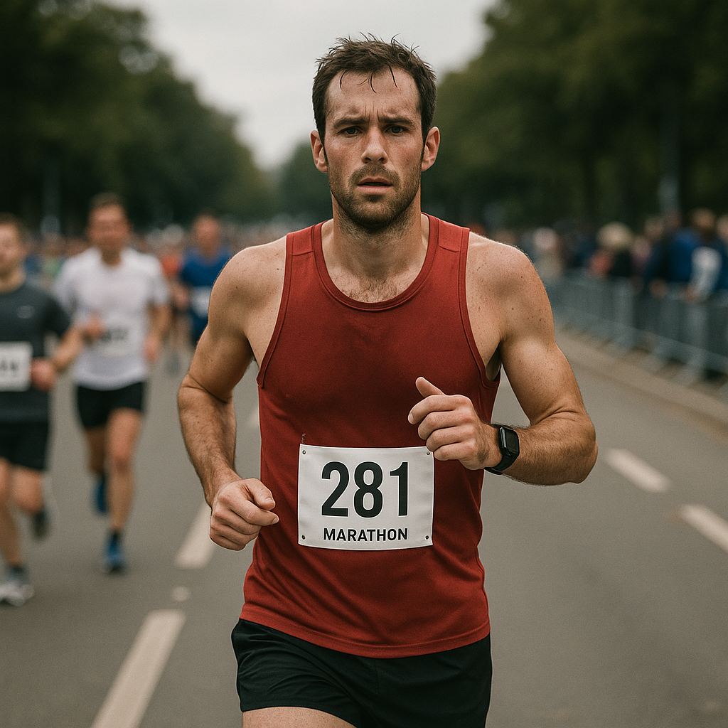 马拉松是一项长距离跑步比赛，全程42.195公里，需要几个月的训练和耐力。