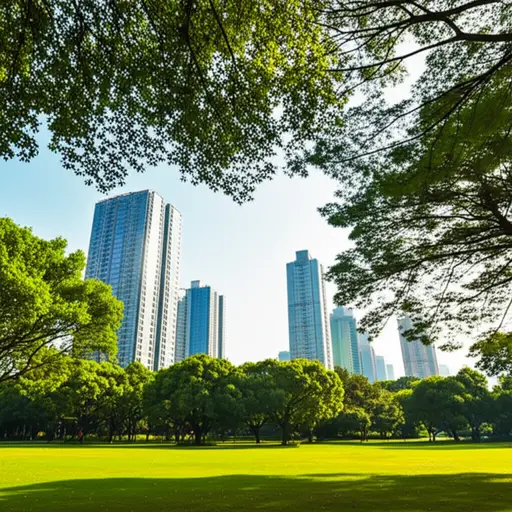 这个公园位于城市的南部。