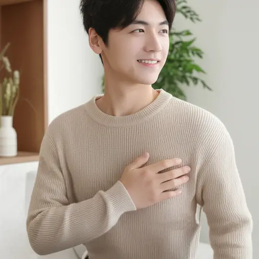 这件毛衣穿起来很舒服。