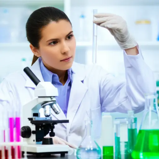 她对科学很感兴趣。