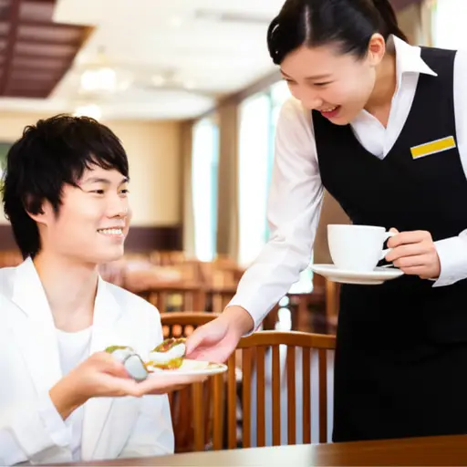 他花几个小时在咖啡馆，搭讪女服务员。