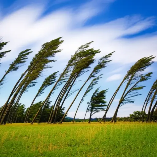 风从西北方向吹来。