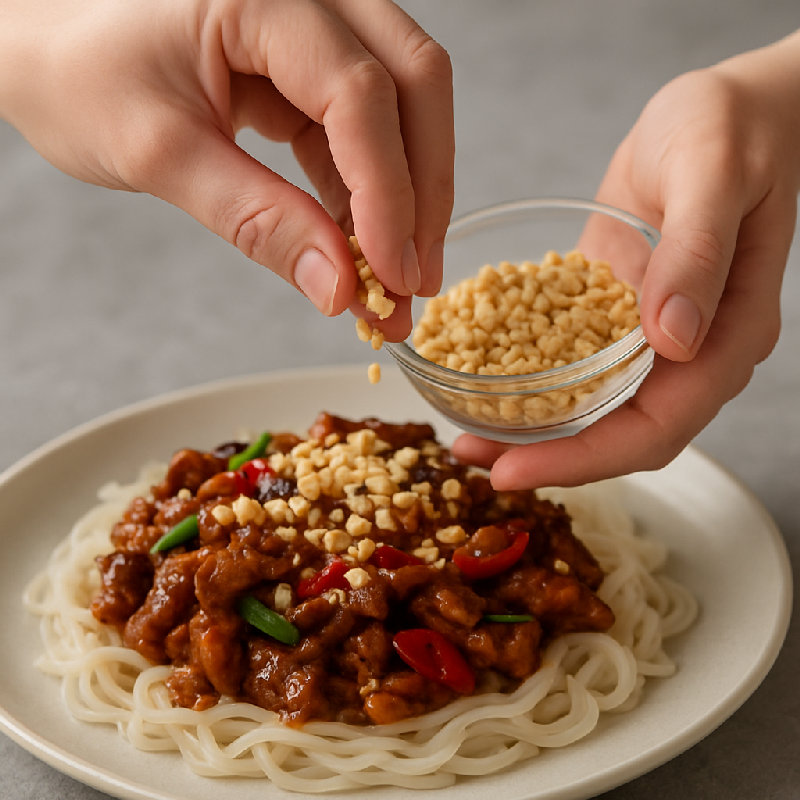 你要不要撒点花生碎在上面？