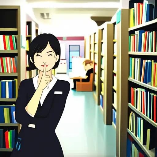 请不要在图书馆里大声喊叫。