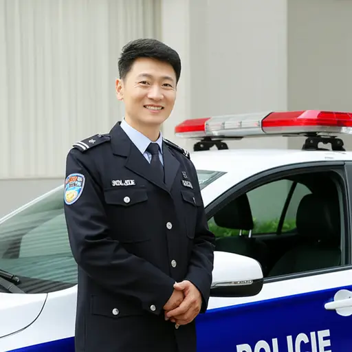 我叔叔是一名警察。