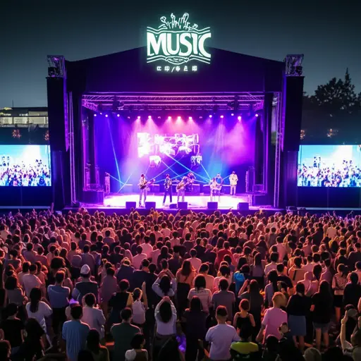 我们计划下个月参加这个音乐节的演出。