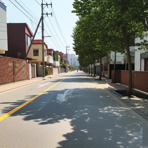 我家在一条安静的街道上。